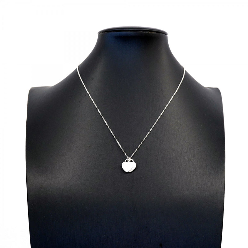 【6jgb0141-k】ティファニー ネックレス ダブルリターントゥハート シルバー925【中古】レディース