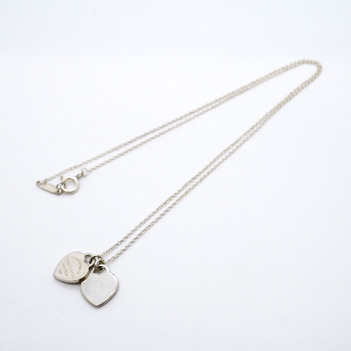 【6jgb0141-k】ティファニー ネックレス ダブルリターントゥハート シルバー925【中古】レディース