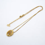 【6jgb0145-k】クリスチャンディオール ネックレス ディオールロゴ GPメッキ ゴールド【中古】レディース