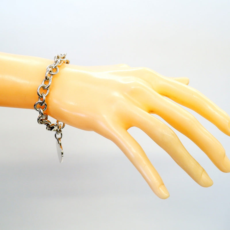 【6jgb0146-k】ティファニー ブレスレット ハートタグ シルバー925【中古】レディース