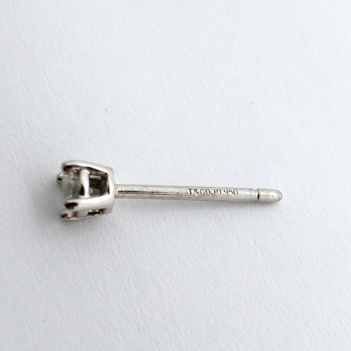 【6jgb0151】ティファニー ピアス ソリティア 1PD Pt950 プラチナ ダイヤモンド【中古】レディース