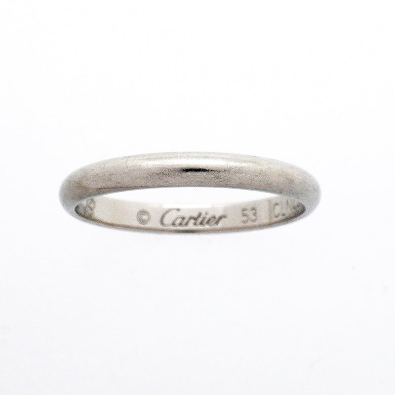 【6jgb0154】カルティエ リング クラシック Pt950 プラチナ ＃53【中古】レディース