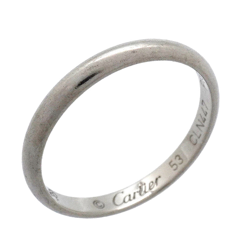 【6jgb0154】カルティエ リング クラシック Pt950 プラチナ ＃53【中古】レディース