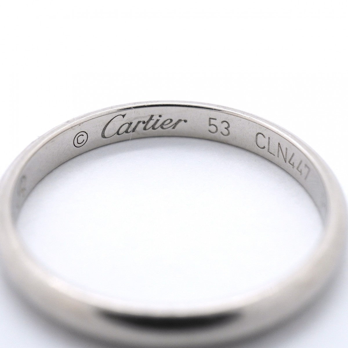 【6jgb0154】カルティエ リング クラシック Pt950 プラチナ ＃53【中古】レディース