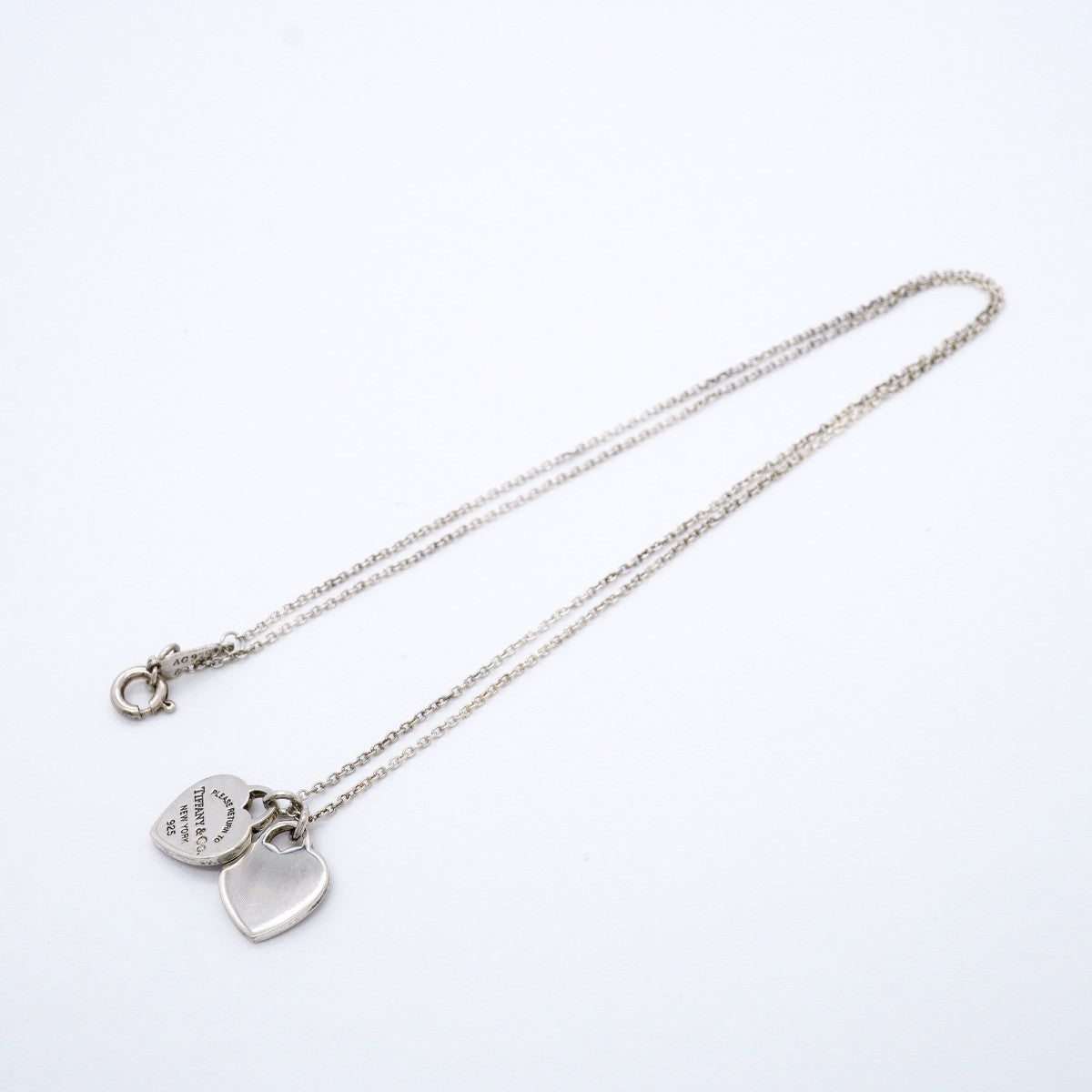 【6jgb0159-k】ティファニー ネックレス ダブルリターントゥハート シルバー925【中古】レディース