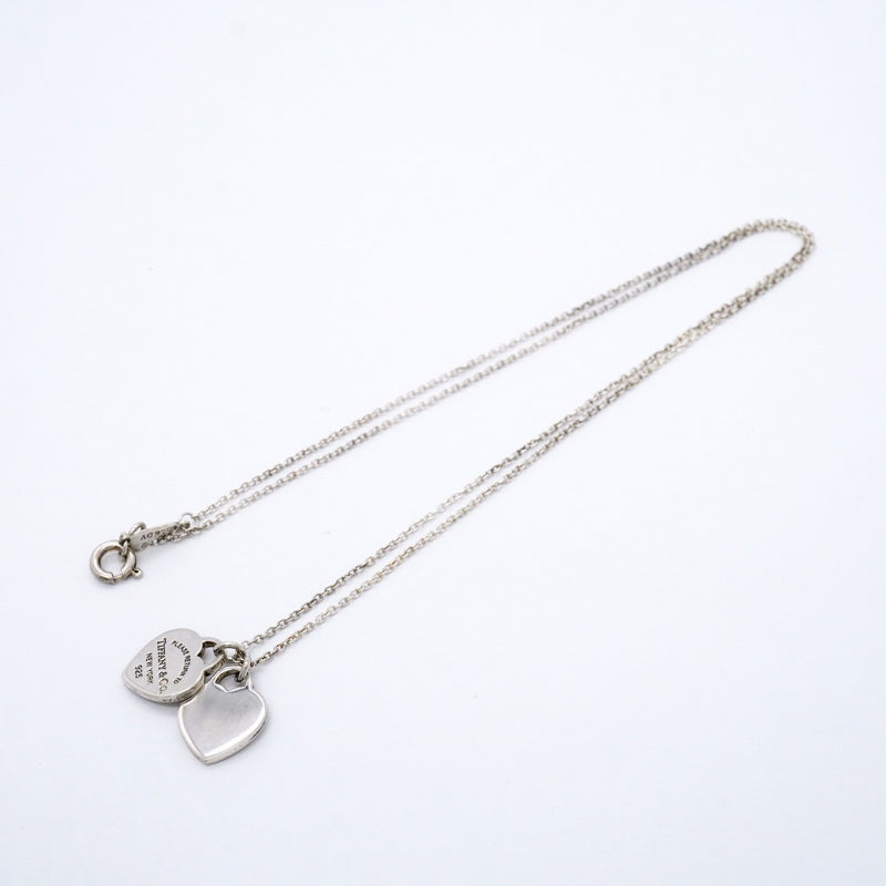 【6jgb0159-k】ティファニー ネックレス ダブルリターントゥハート シルバー925【中古】レディース