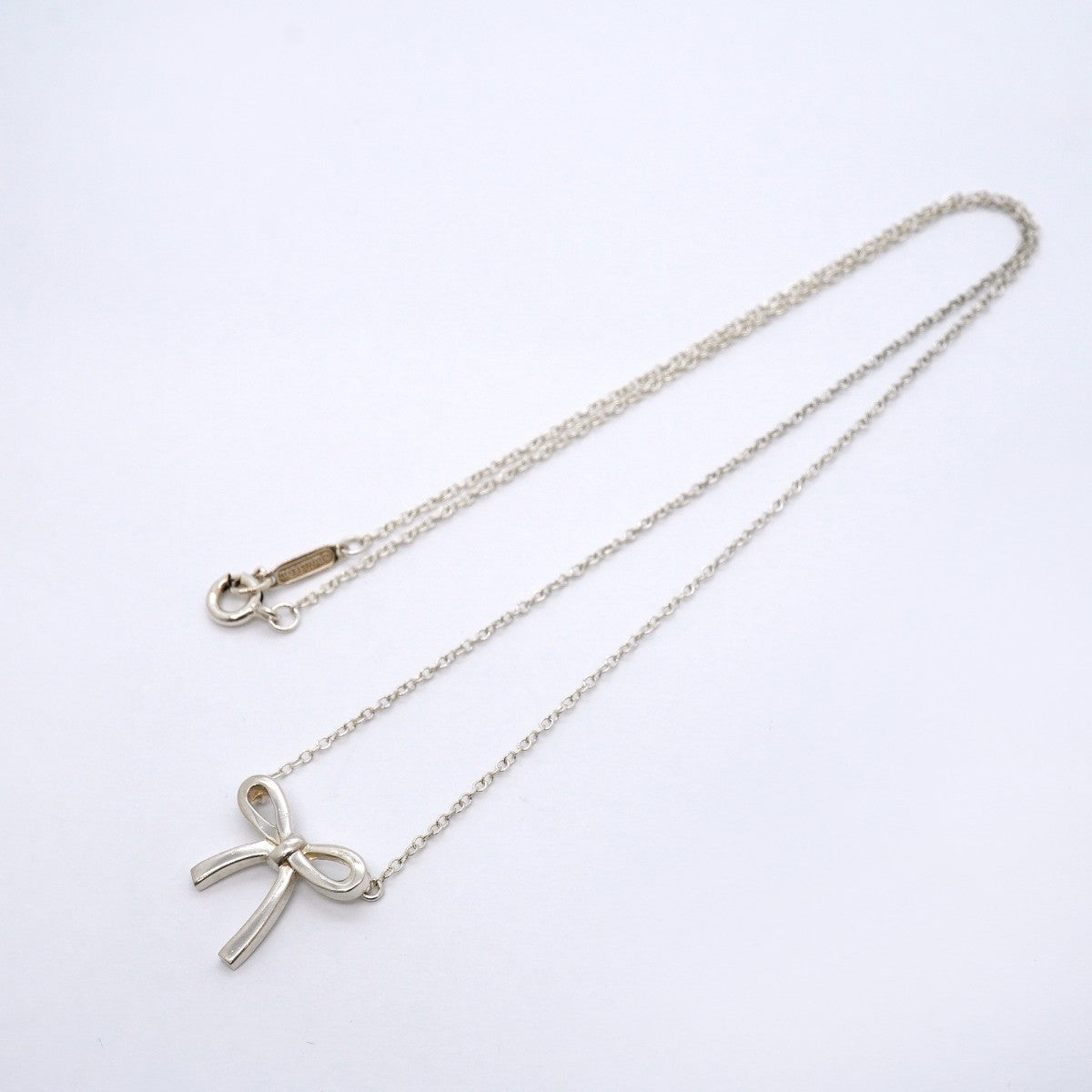 【6jgb0160-k】ティファニー ネックレス ボウリボン シルバー925【中古】レディース