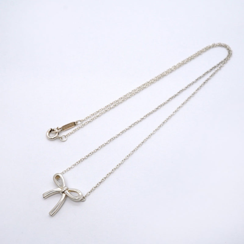 【6jgb0160-k】ティファニー ネックレス ボウリボン シルバー925【中古】レディース