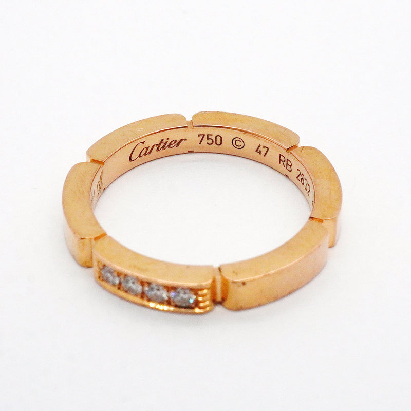 【6jgb0167】カルティエ リング マイヨンパンテール K18PG ピンクゴールド ダイヤモンド ＃47【中古】レディース