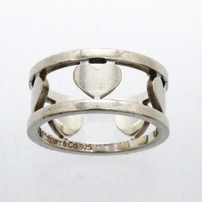 【6jgb0173-k】ティファニー リング ハートモチーフ シルバー925 11.5号【中古】レディース