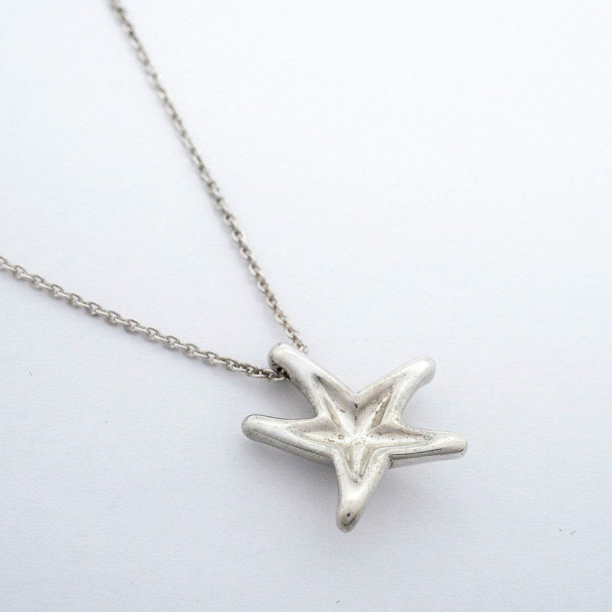【6jgb0177-k】ティファニー ネックレス スターフィッシュ シルバー925【中古】レディース