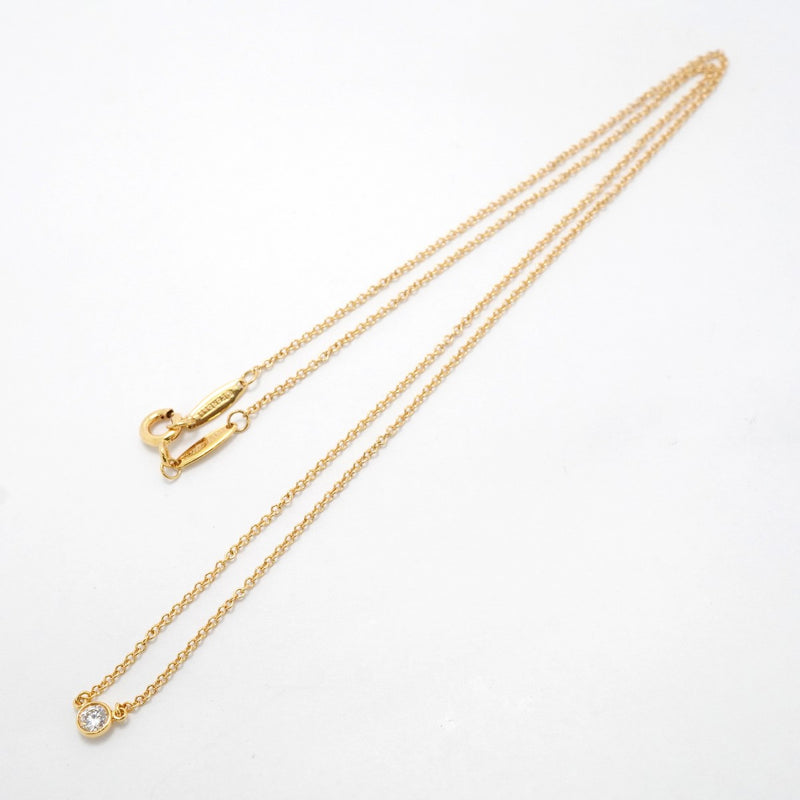 【6jgb0182】ティファニー ネックレス バイザヤード 1PD K18YG イエローゴールド ダイヤモンド【中古】レディース