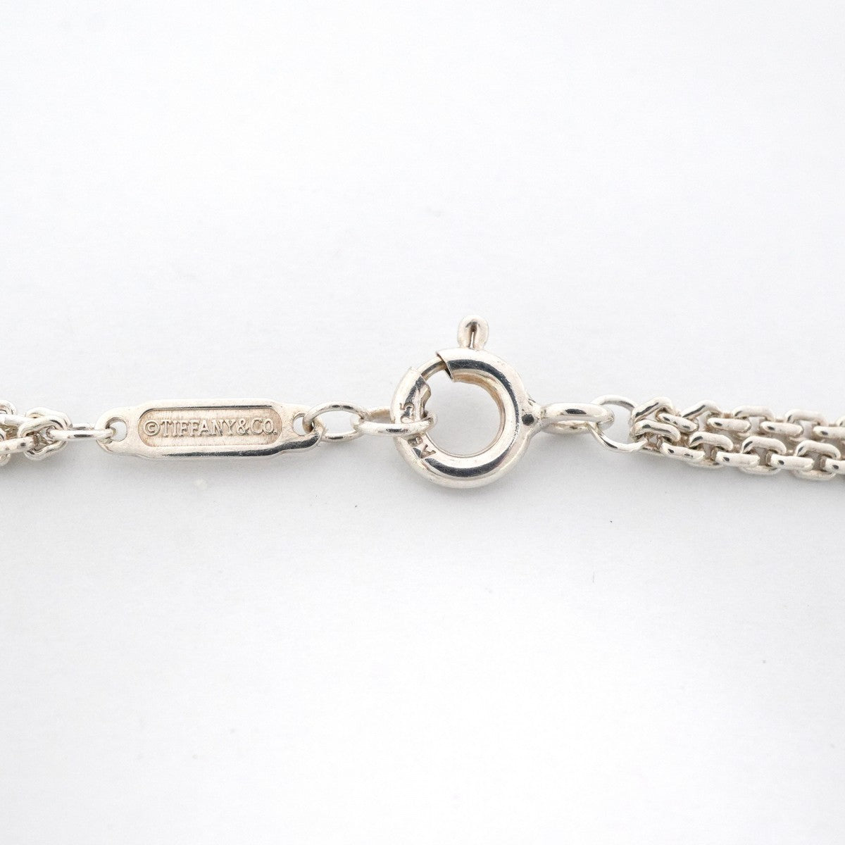 【6jgb0189-k】ティファニー ネックレス ハードウェア/ダブルリンク シルバー925【中古】レディース