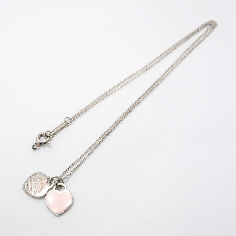 【6jgb0192-k】ティファニー ネックレス ダブルリターントゥハート シルバー925 ピンク【中古】レディース