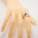 【6jgb0194-k】エルメス リング カルーゼル メタル シルバー ブラック ＃58【中古】メンズ