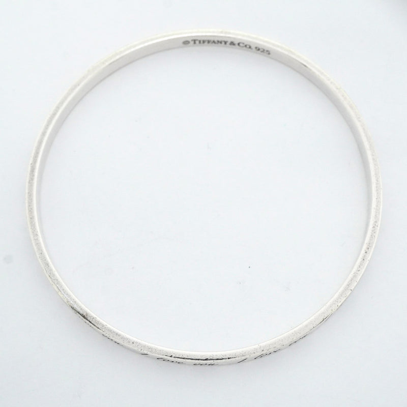 【6jgb0197-k】ティファニー バングル ノーツ/アイラブユー シルバー925【中古】レディース