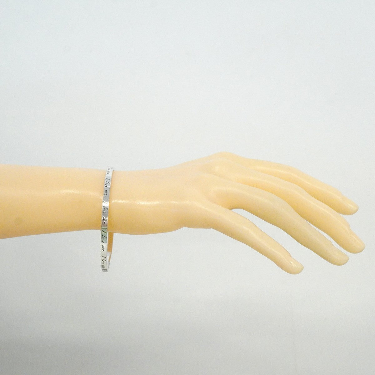 【6jgb0197-k】ティファニー バングル ノーツ/アイラブユー シルバー925【中古】レディース