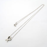 【6jgb0199-k】ティファニー ネックレス ラビングハート シルバー925【中古】レディース
