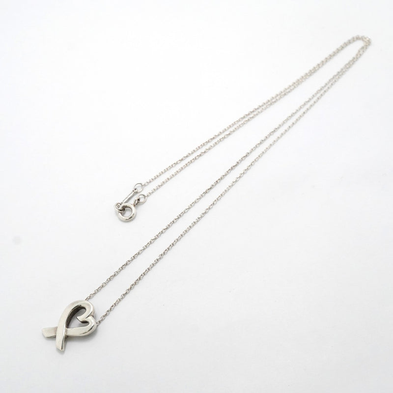 【6jgb0199-k】ティファニー ネックレス ラビングハート シルバー925【中古】レディース