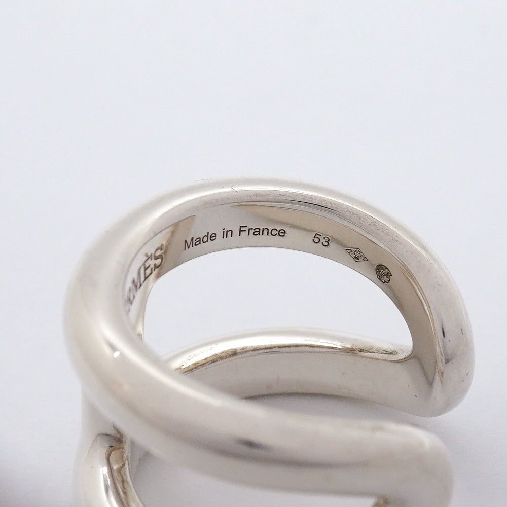 【6jgb0205】エルメス リング オスモズGM シルバー925 ＃53【中古】レディース