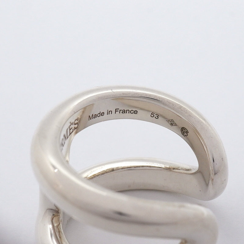 【6jgb0205】エルメス リング オスモズGM シルバー925 ＃53【中古】レディース