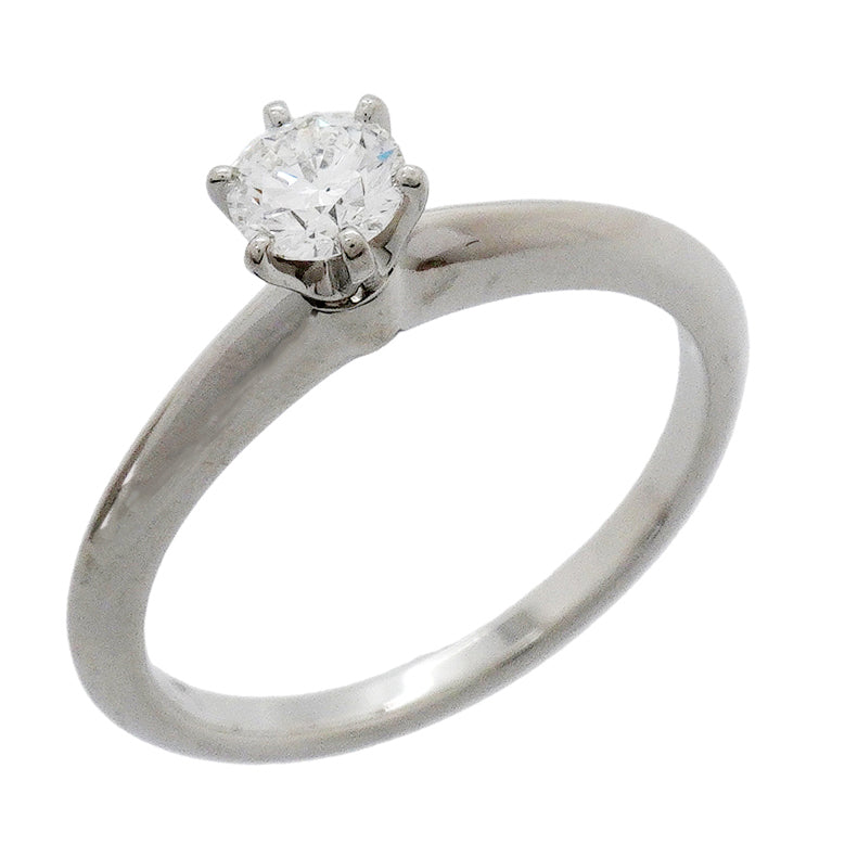【6jgb0207】ティファニー リング ソリティア 1PD Pt950 プラチナ ダイヤモンド 0.29ct 11号【中古】レディース