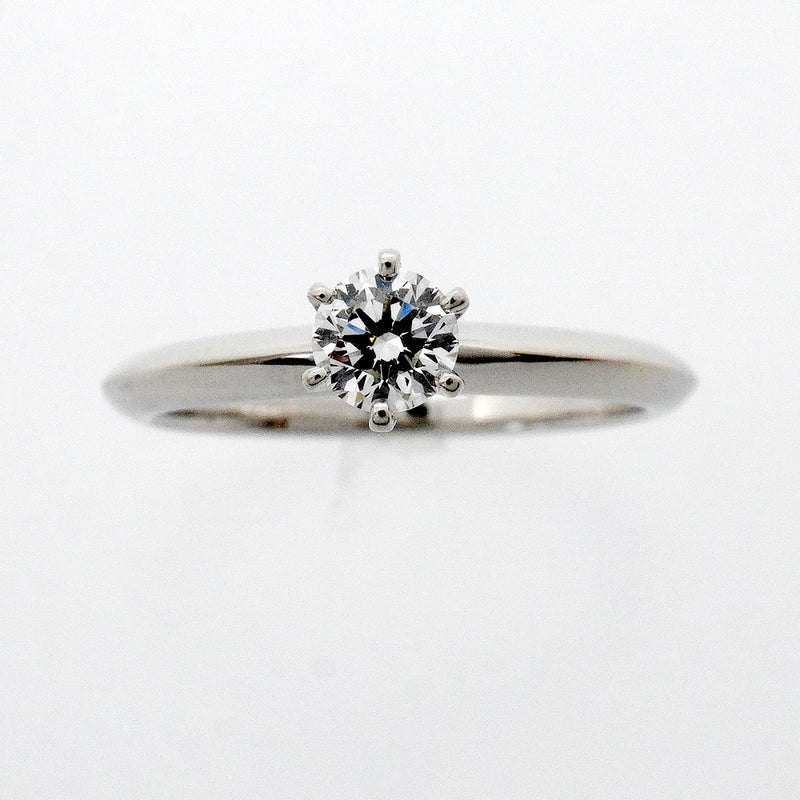 【6jgb0207】ティファニー リング ソリティア 1PD Pt950 プラチナ ダイヤモンド 0.29ct 11号【中古】レディース