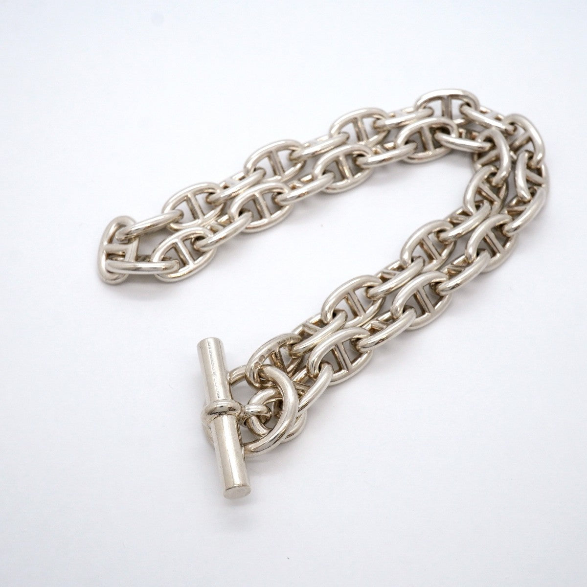 【6jgb0213】エルメス ネックレス シェーヌダンクル MM 36コマ シルバー925【中古】レディース