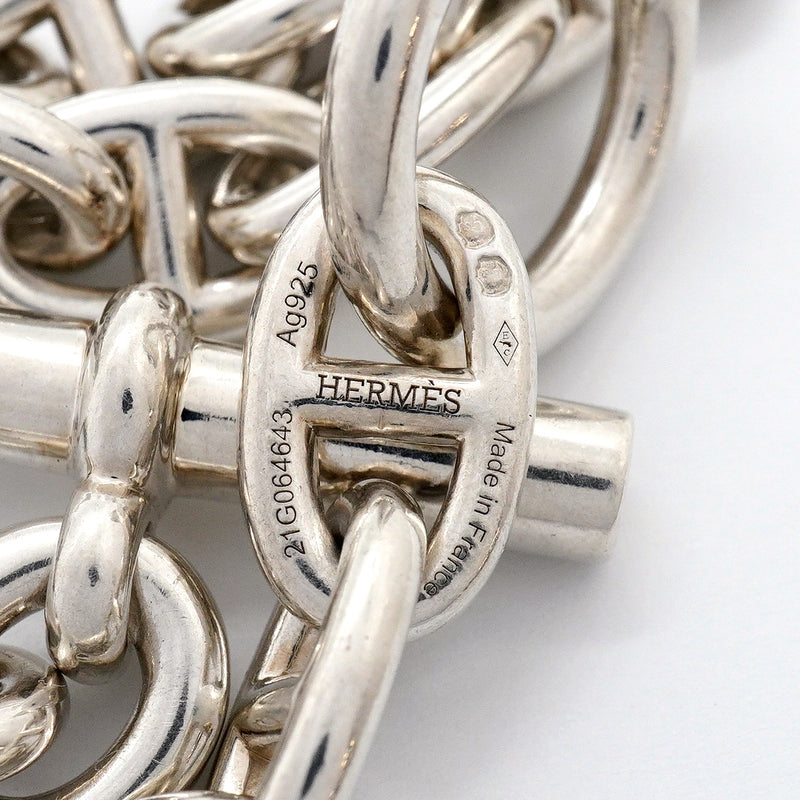 【6jgb0213】エルメス ネックレス シェーヌダンクル MM 36コマ シルバー925【中古】レディース