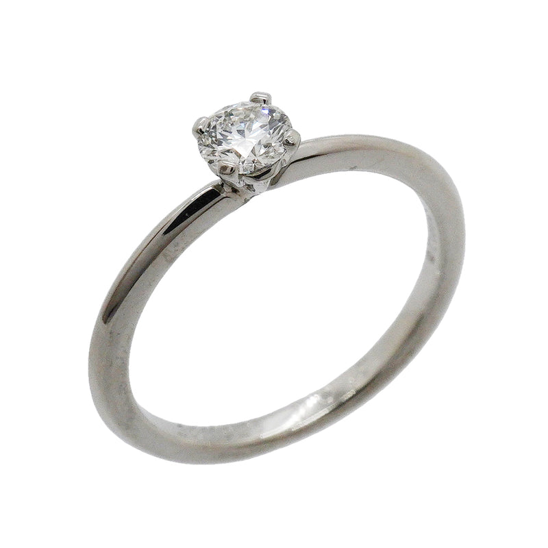 【6jgb0214】ティファニー リング トゥルー 1PD Pt950 プラチナ ダイヤモンド 0.19ct 6.5号【中古】レディース