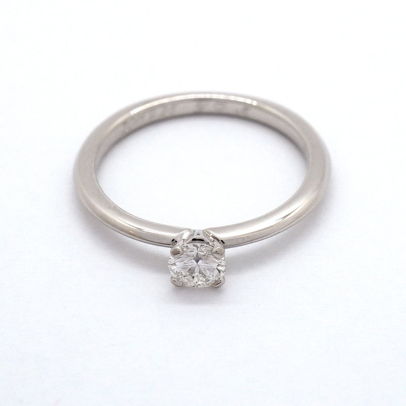 【6jgb0214】ティファニー リング トゥルー 1PD Pt950 プラチナ ダイヤモンド 0.19ct 6.5号【中古】レディース