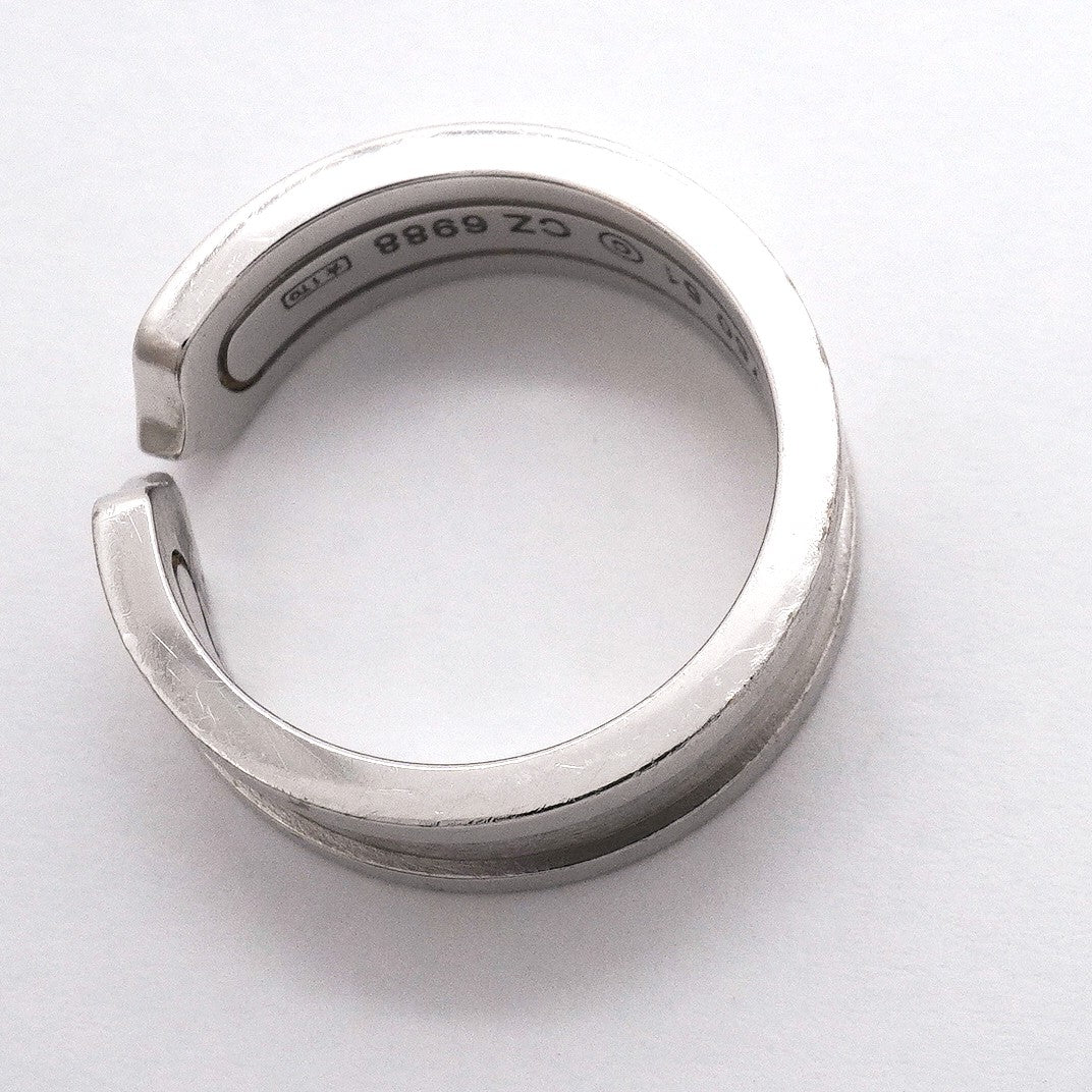 【6jgb0216】カルティエ リング 2C K18WG ホワイトゴールド ＃51【中古】レディース
