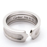【6jgb0216】カルティエ リング 2C K18WG ホワイトゴールド ＃51【中古】レディース
