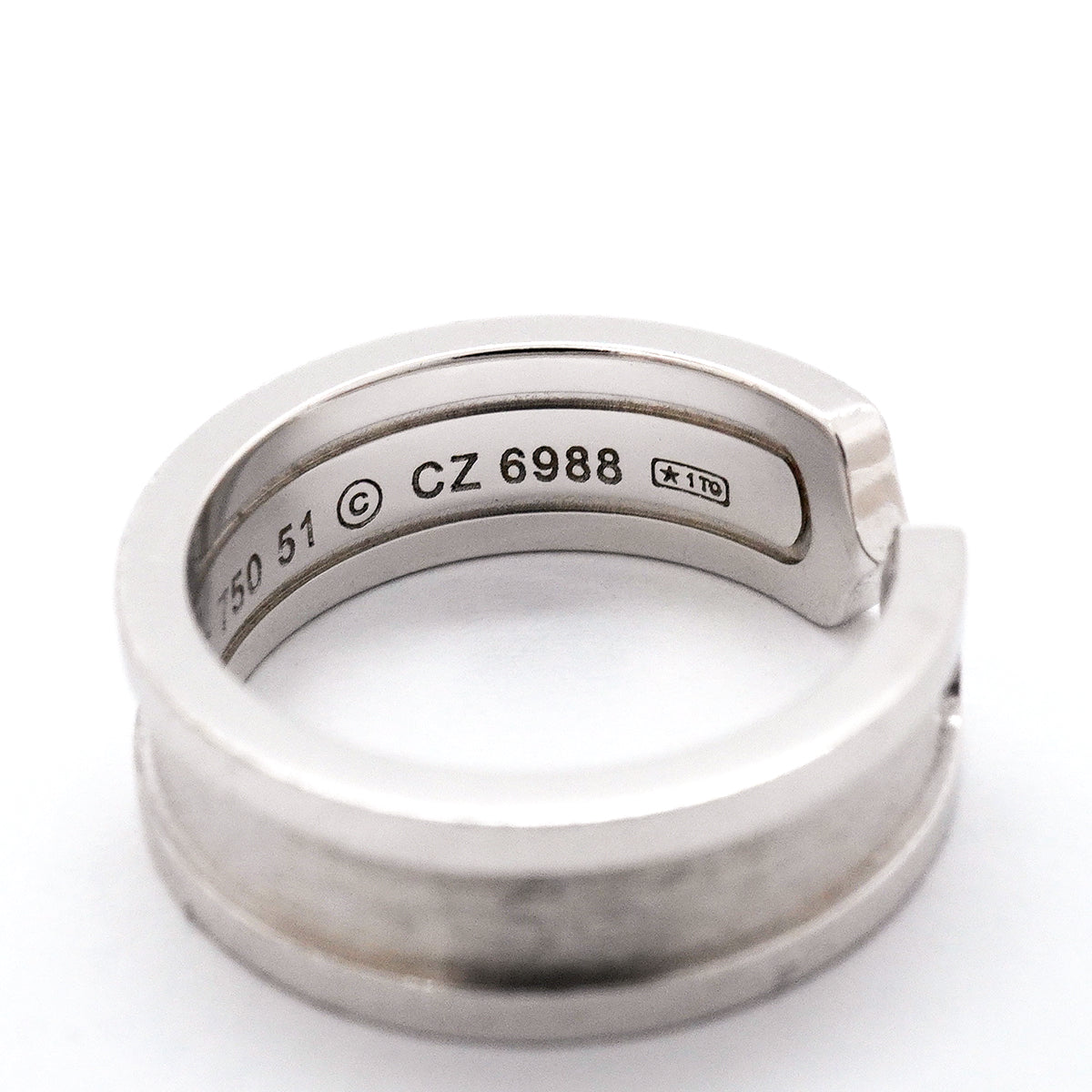 【6jgb0216】カルティエ リング 2C K18WG ホワイトゴールド ＃51【中古】レディース