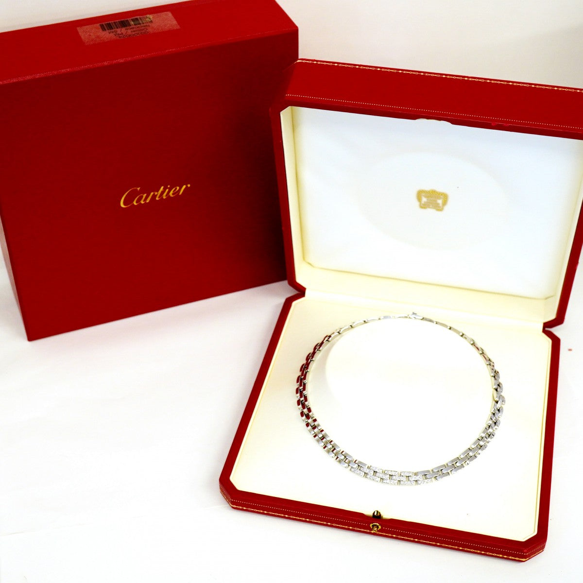 【6jgb0217】カルティエ ネックレス マイヨンパンテール K18WG ホワイトゴールド ダイヤモンド【中古】レディース