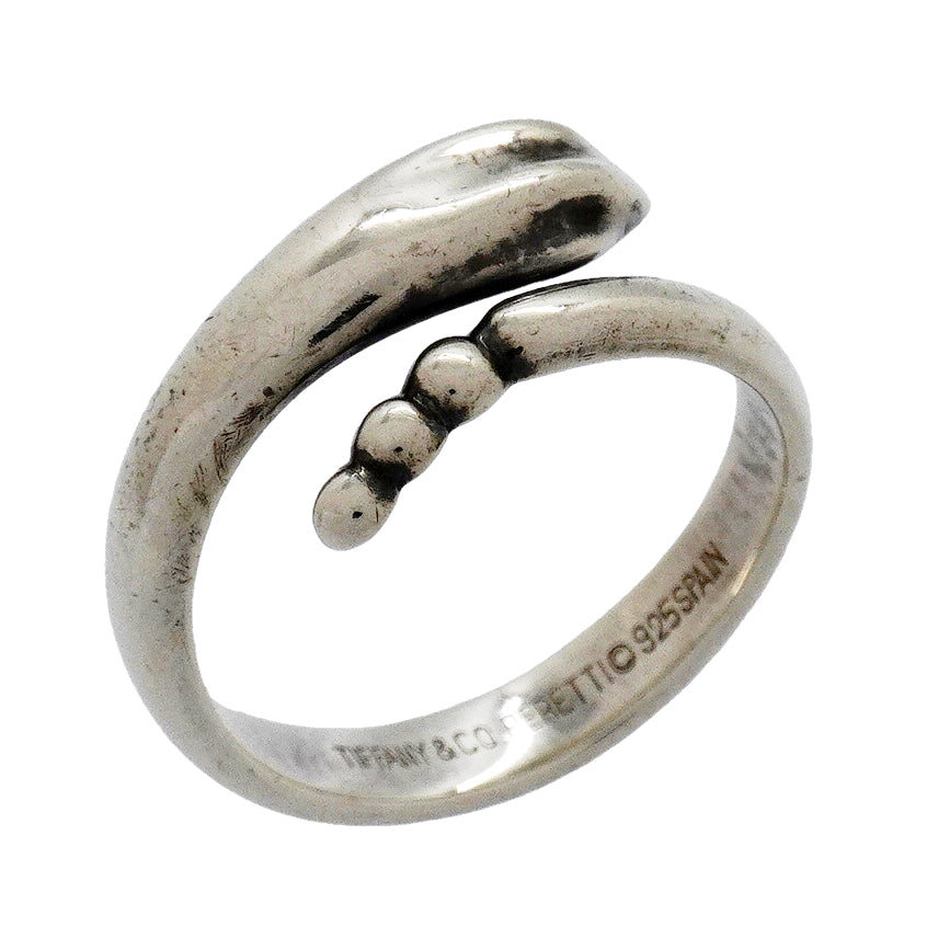 【6jgb0218-k】ティファニー リング スネーク シルバー925 9号【中古】レディース