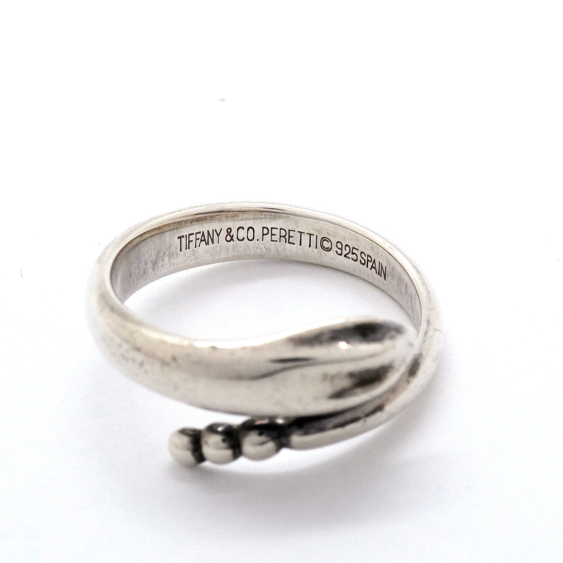【6jgb0218-k】ティファニー リング スネーク シルバー925 9号【中古】レディース