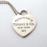 【6jgb0222-k】ティファニー ネックレス リターントゥ/ハートタグ シルバー925【中古】レディース