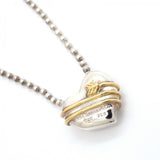 【6jgb0225-k】ティファニー ネックレス ハート/アロー K18YG イエローゴールド シルバー925【中古】レディース