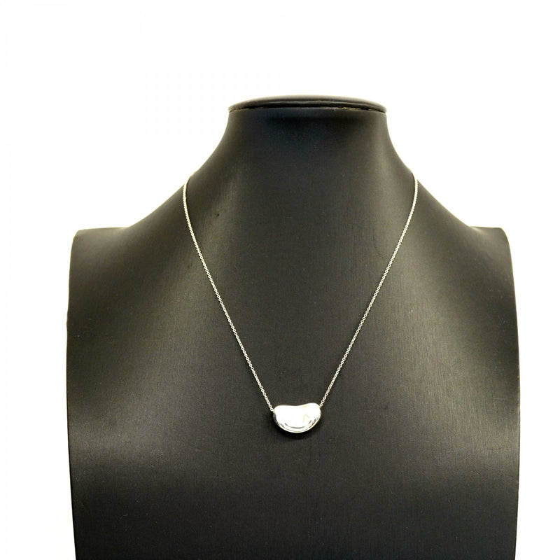 【6jgb0227-k】ティファニー ネックレス ビーン シルバー925【中古】レディース