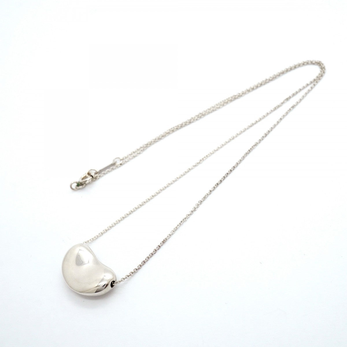 【6jgb0227-k】ティファニー ネックレス ビーン シルバー925【中古】レディース