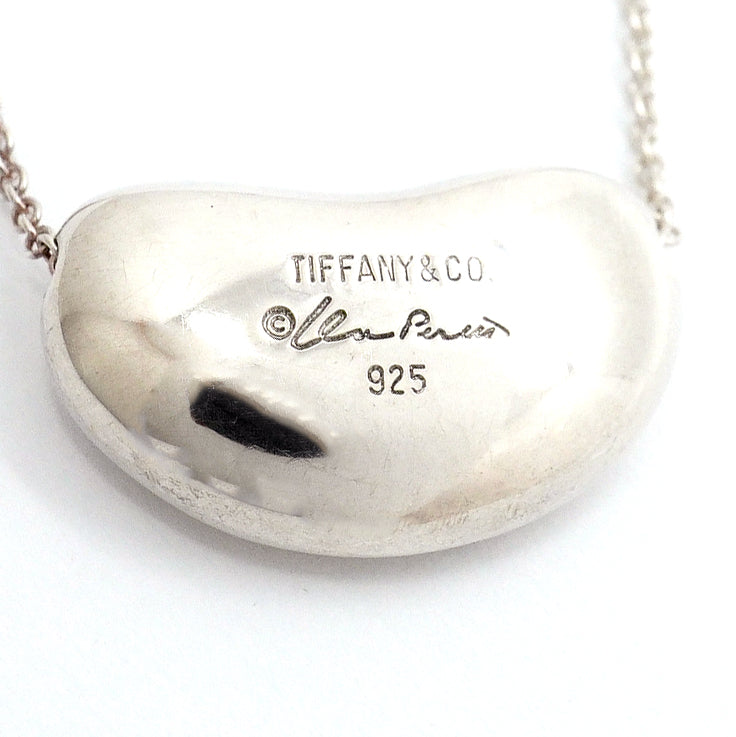【6jgb0227-k】ティファニー ネックレス ビーン シルバー925【中古】レディース