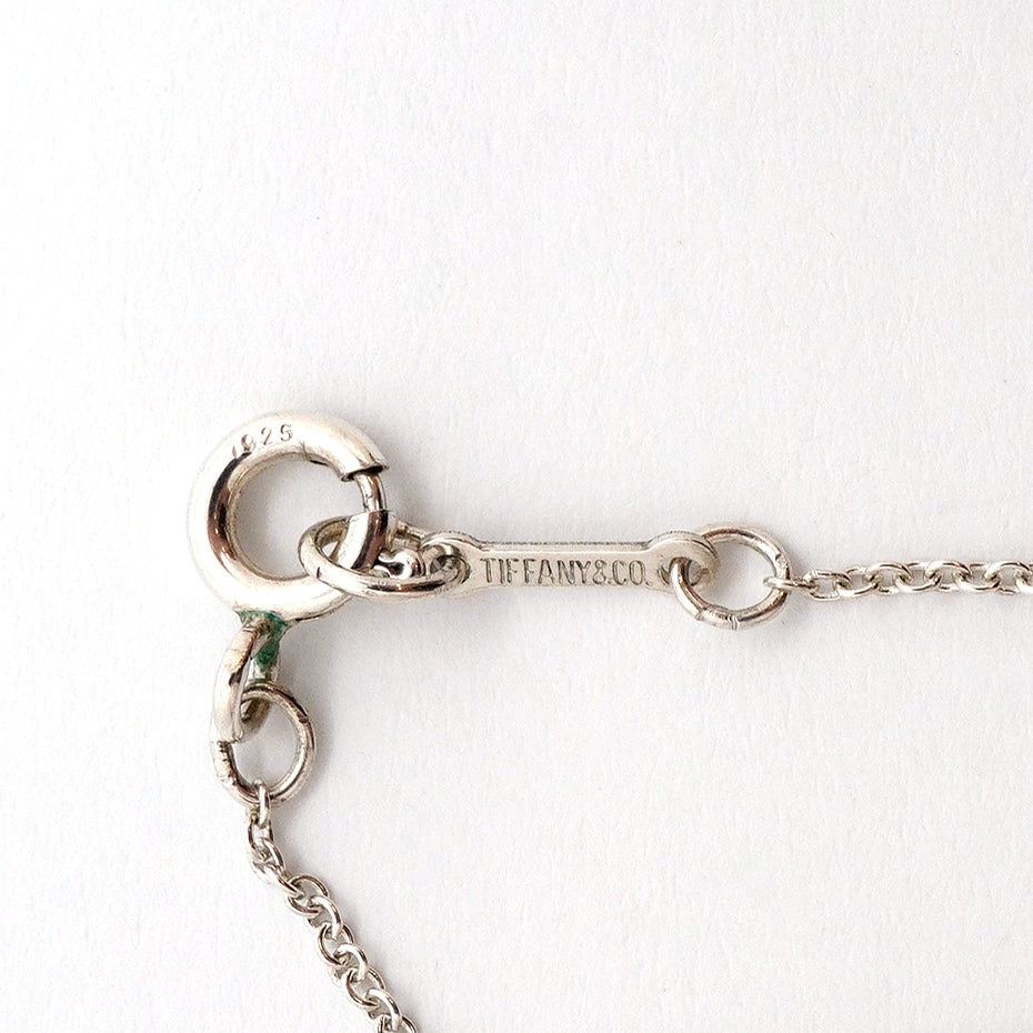 【6jgb0227-k】ティファニー ネックレス ビーン シルバー925【中古】レディース
