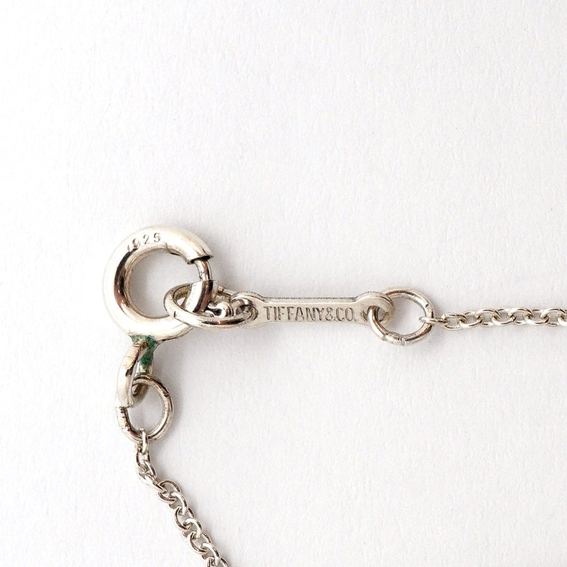 【6jgb0227-k】ティファニー ネックレス ビーン シルバー925【中古】レディース