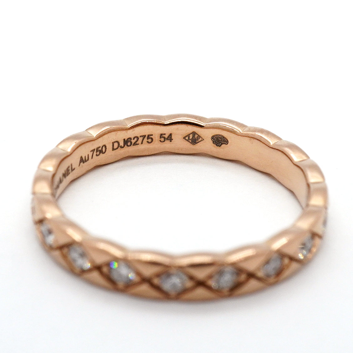【6jgb0228】シャネル リング ココクラッシュ/ベージュゴールド K18PG ピンクゴールド ダイヤモンド ＃54【中古】レディース