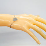 【6jgb0229】ティファニー ブレスレット リターントゥハート/ダブルチェーン 1PD シルバー925 ダイヤモンド【中古】レディース