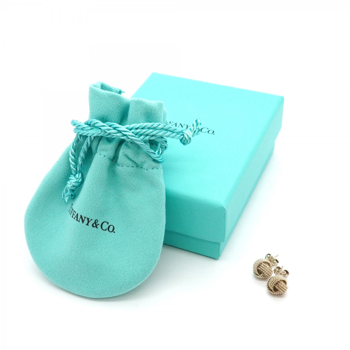 【6jgb0230】ティファニー ピアス サマセット/メッシュ シルバー925【中古】レディース