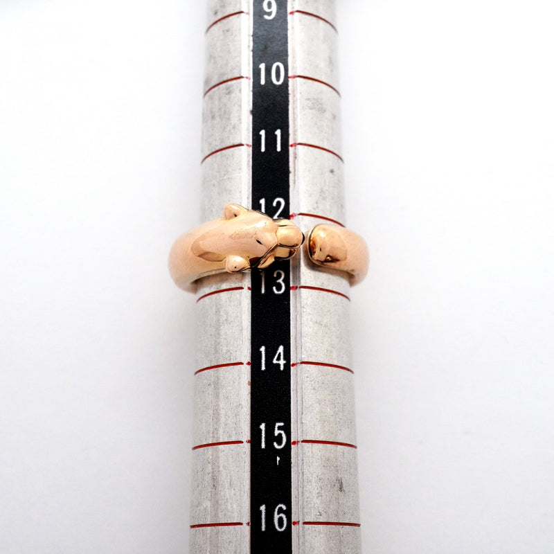 【6jgb0234】カルティエ リング パンテール K18PG ピンクゴールド オニキス ツァボライト ブラック グリーン ＃53【中古】レディース