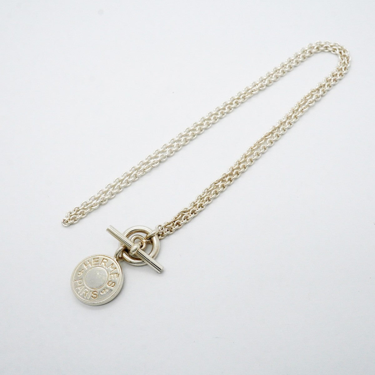 【6jgb0236】エルメス ネックレス セリエ アミュレット シルバー925【中古】レディース