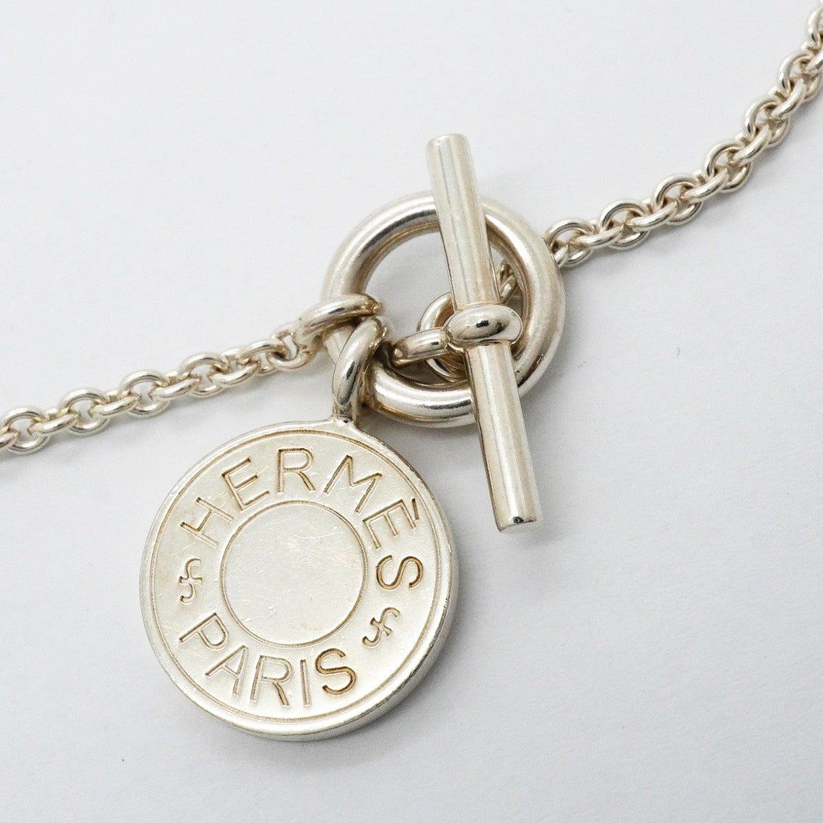 【6jgb0236】エルメス ネックレス セリエ アミュレット シルバー925【中古】レディース